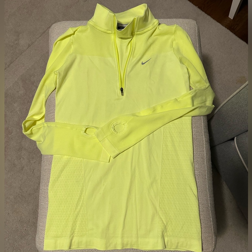 Nike Bright Yellow Half-Zip Top